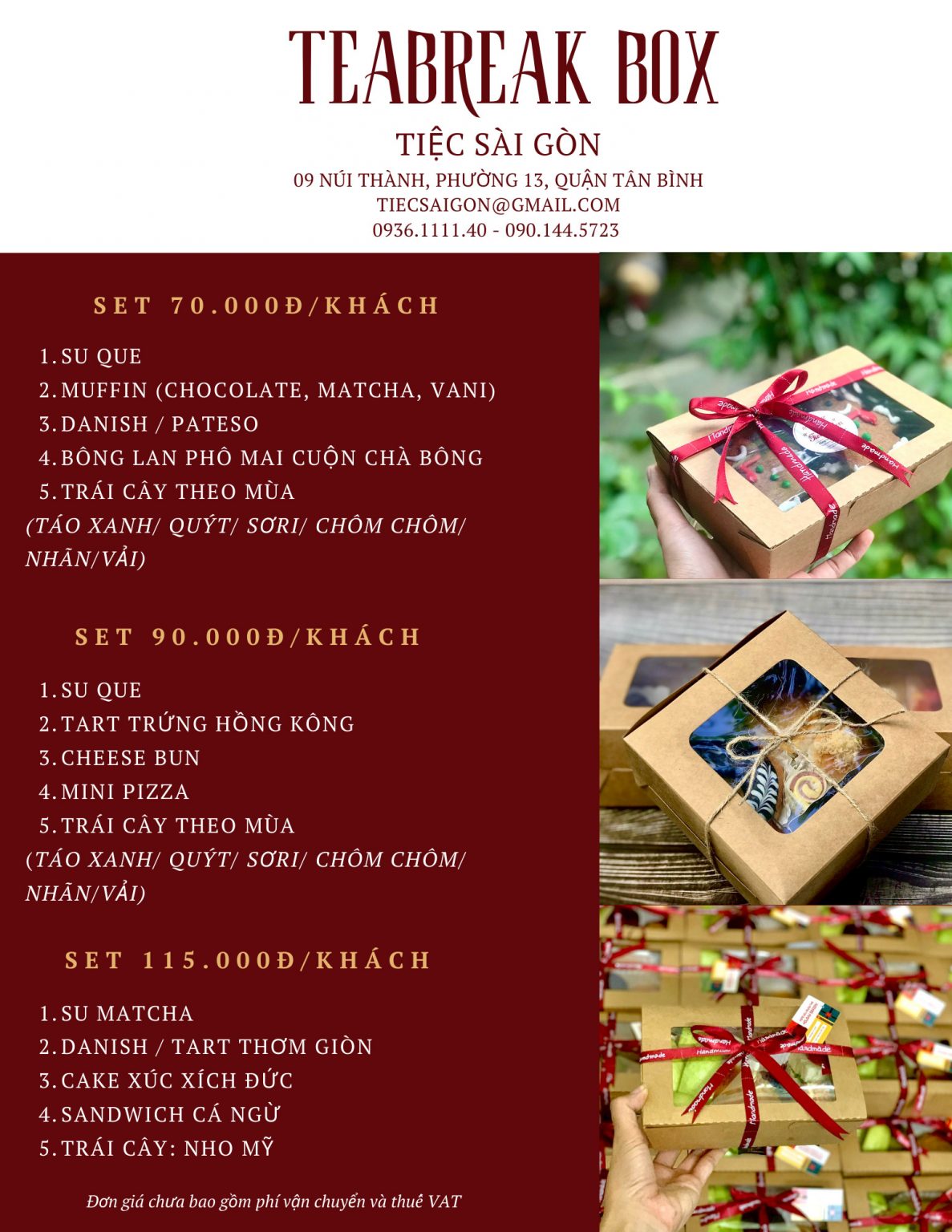 Đặt Tiệc Teabreak Box đẳng Cấp - Giá Yêu 2026